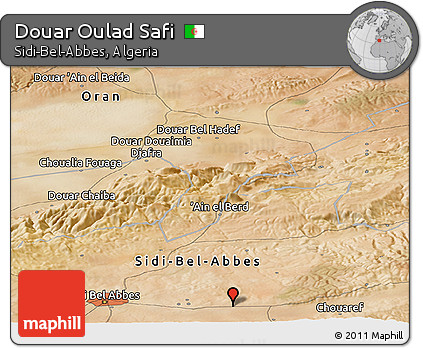 Satellite Panoramic Map of Douar Oulad Safi