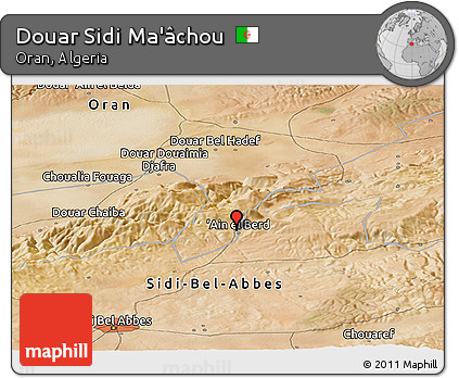 Satellite Panoramic Map of Douar Sidi Ma'âchou