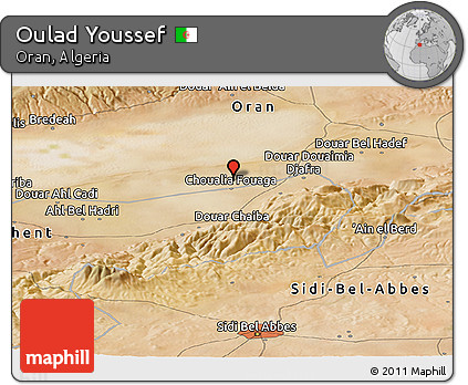 Satellite Panoramic Map of Oulad Youssef