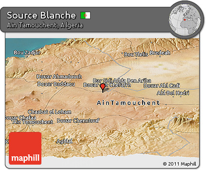 Satellite Panoramic Map of Source Blanche