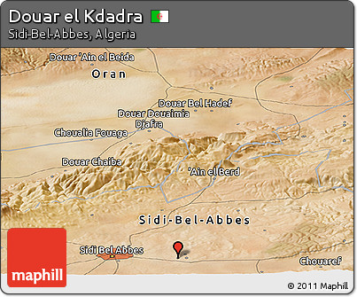 Satellite Panoramic Map of Douar El Kdadra