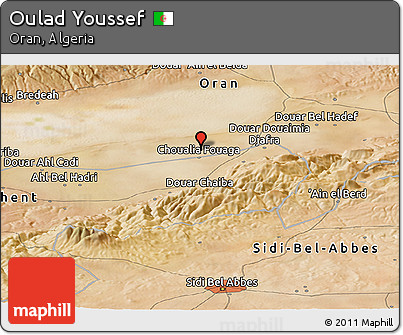Satellite Panoramic Map of Oulad Youssef