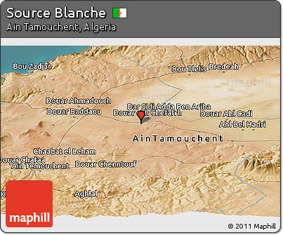 Satellite Panoramic Map of Source Blanche