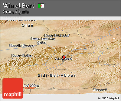 Satellite Panoramic Map of 'Aïn El Berd