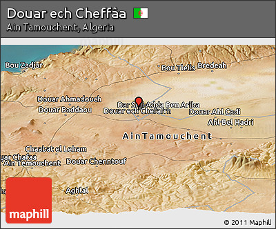 Satellite Panoramic Map of Douar Ech Cheffâa