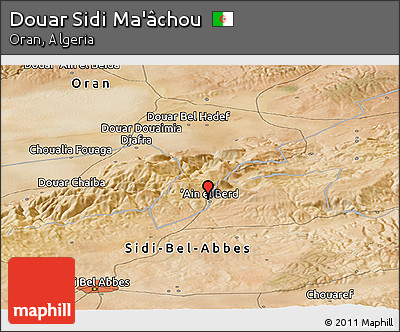 Satellite Panoramic Map of Douar Sidi Ma'âchou