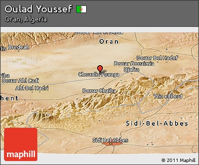 Satellite Panoramic Map of Oulad Youssef