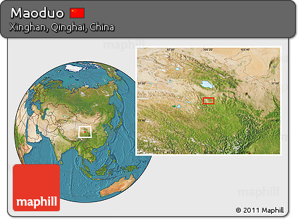 Satellite Location Map of Maoduo