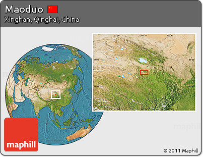 Satellite Location Map of Maoduo