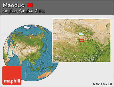 Satellite Location Map of Maoduo