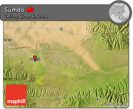 Satellite Map of Sumdo