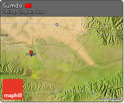 Satellite Map of Sumdo