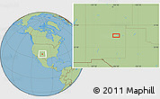 Savanna Style Location Map of the area around 35° 24' 37" N, 104° 28' 29" W