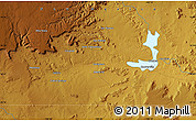 Physical Map of the area around 35° 24' 37" N, 104° 28' 29" W