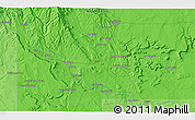 Political 3D Map of the area around 35° 24' 37" N, 105° 19' 29" W