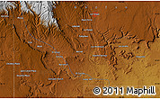 Physical Map of the area around 35° 24' 37" N, 105° 19' 29" W