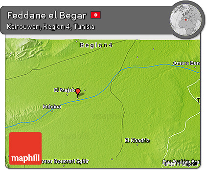 Physical 3D Map of Feddane El Begar
