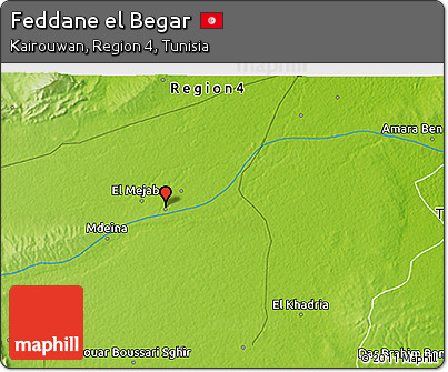 Physical 3D Map of Feddane El Begar