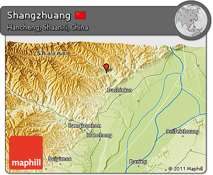 Physical 3D Map of Shangzhuang