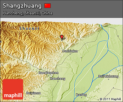 Physical 3D Map of Shangzhuang