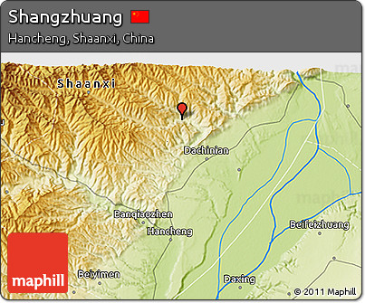 Physical 3D Map of Shangzhuang