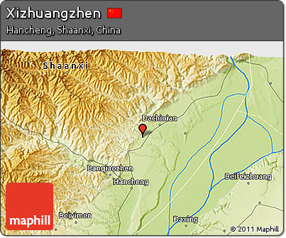 Physical 3D Map of Xizhuangzhen