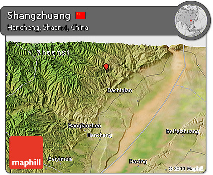 Satellite 3D Map of Shangzhuang