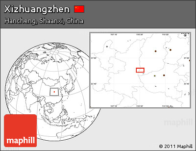 Blank Location Map of Xizhuangzhen