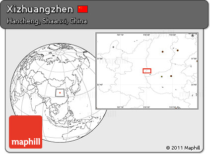 Blank Location Map of Xizhuangzhen
