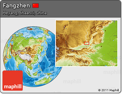 Physical Location Map of Fangzhen
