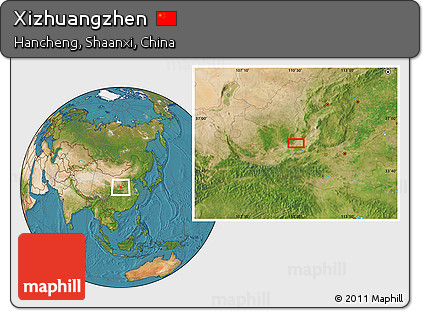 Satellite Location Map of Xizhuangzhen