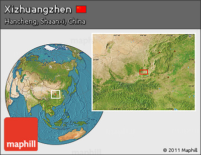 Satellite Location Map of Xizhuangzhen