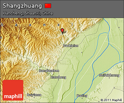 Physical Map of Shangzhuang