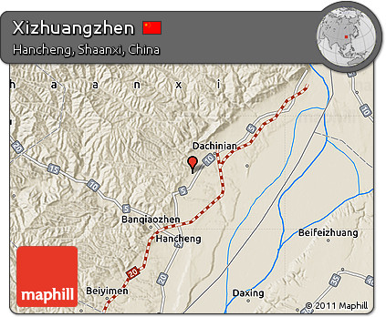 Shaded Relief Map of Xizhuangzhen