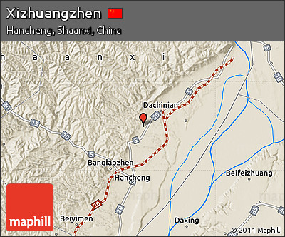 Shaded Relief Map of Xizhuangzhen