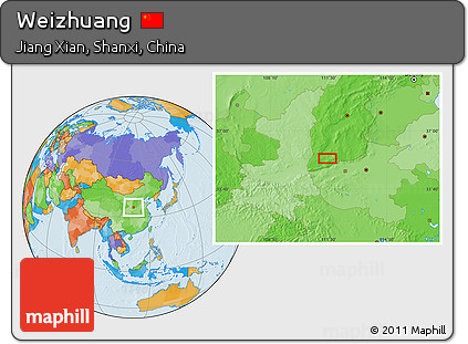 Political Location Map of Weizhuang