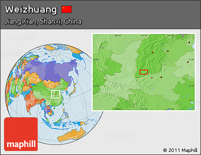 Political Location Map of Weizhuang