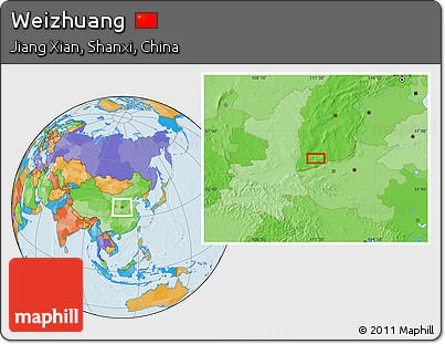 Political Location Map of Weizhuang