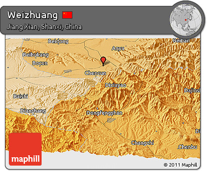 Political Panoramic Map of Weizhuang