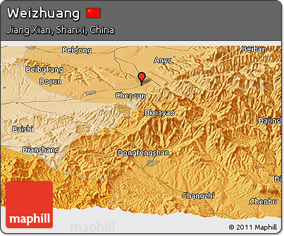 Political Panoramic Map of Weizhuang
