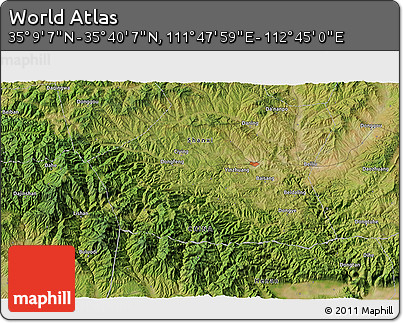 Satellite 3D Map of the Area around 35° 24' 37" N, 112° 16' 30" E