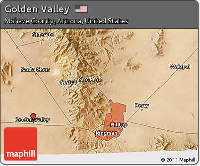 Satellite 3D Map of Golden Valley