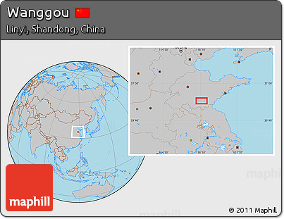 Gray Location Map of Wanggou