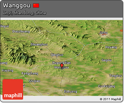 Satellite Panoramic Map of Wanggou