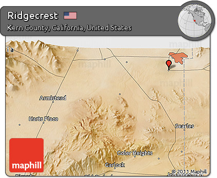 Satellite 3D Map of Ridgecrest