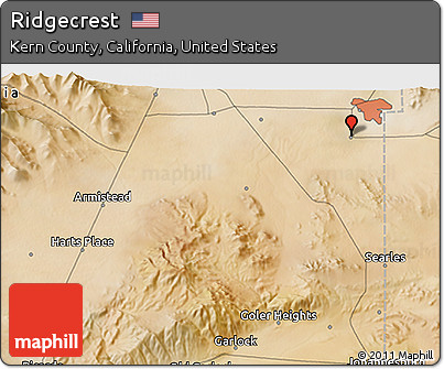 Satellite 3D Map of Ridgecrest
