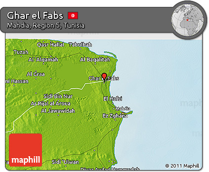 Physical 3D Map of Ghar El Fabs