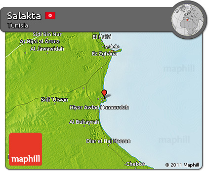 Physical 3D Map of Salakta