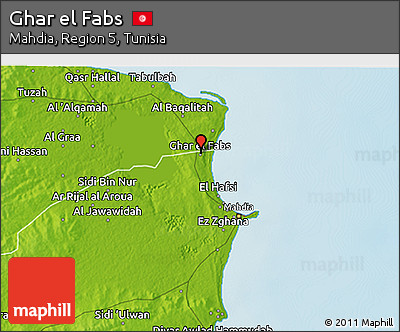 Physical 3D Map of Ghar El Fabs