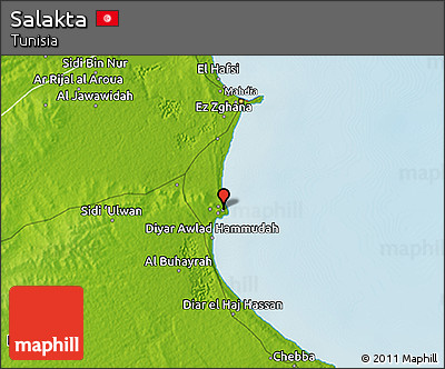 Physical 3D Map of Salakta
